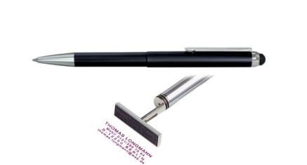 Фото Ручка штамп 3302М черный цвет