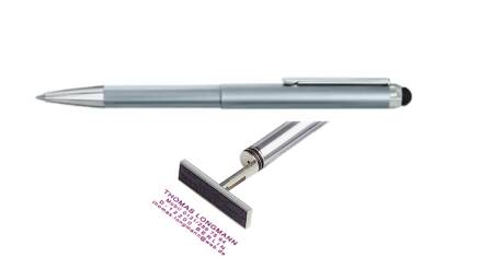 Фото Ручка штамп 3300М серебристого цвета